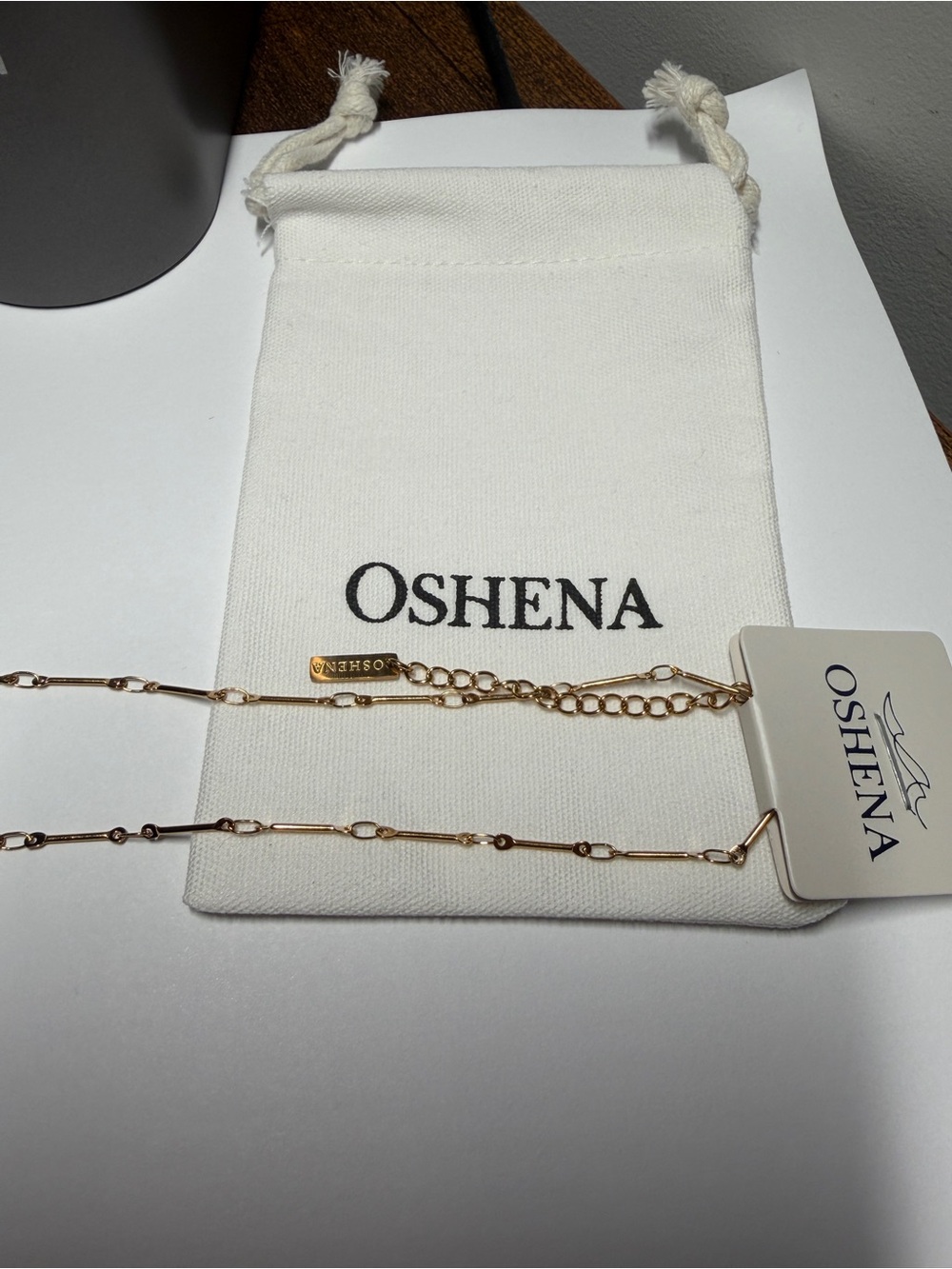 Oshena Cozumel Bamboo Link Necklace